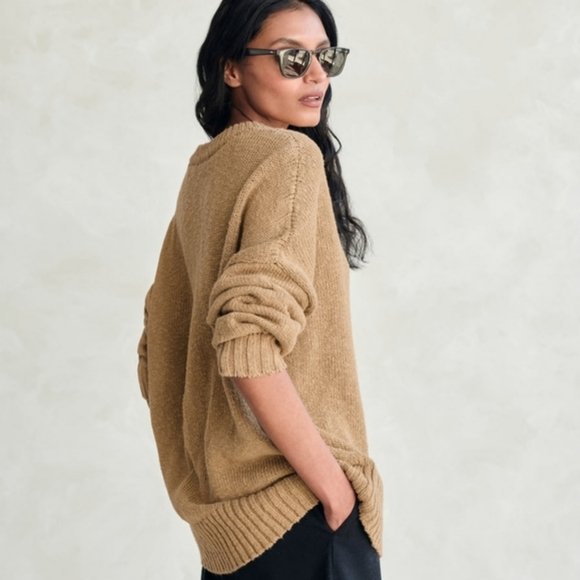 Jenni Kayne Cruise Cocoon Crewneck Sweater Safari Tan Small/Med Oversized! EUC! - Picture 6 of 12